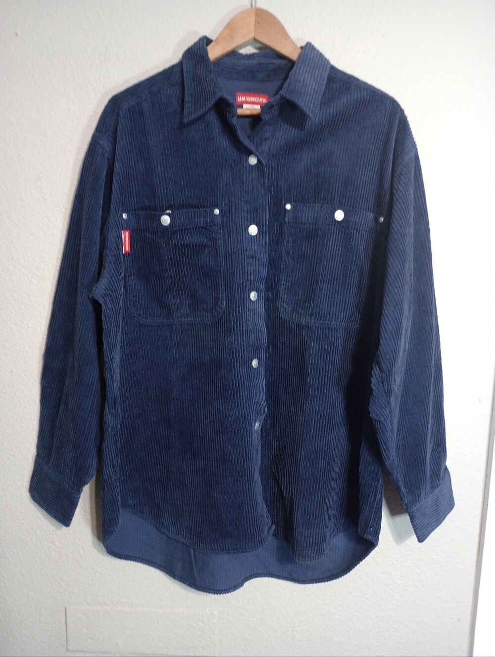 Unionbay 90s Y2K Vintage Corduroy Shirt Shacket Snap Button